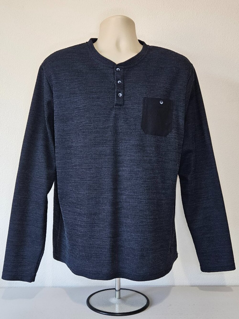 Nomad Waffle Knit Long Sleeve Henley - Picture 2 of 10